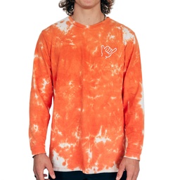Shaka Long Sleeve Orange White