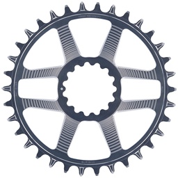 [CR4HRA-104] e*thirteen - Helix R Guidering - Direct Mount - 28T - 52/55mm Flip Flop - Shimano/SRAM 11/12s Chain Compatible - Grey