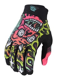 Youth Air Glove Skull Demon Orange / Green