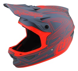 D3 Fiberlite Helmet Spiderstripe Gray / Red